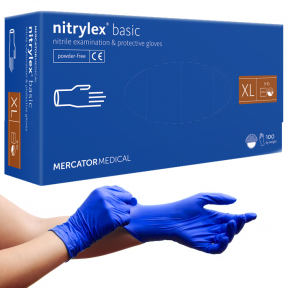 Рукавички нітрилові Nitrylex® Basic нестерильні неопудрені XL 
